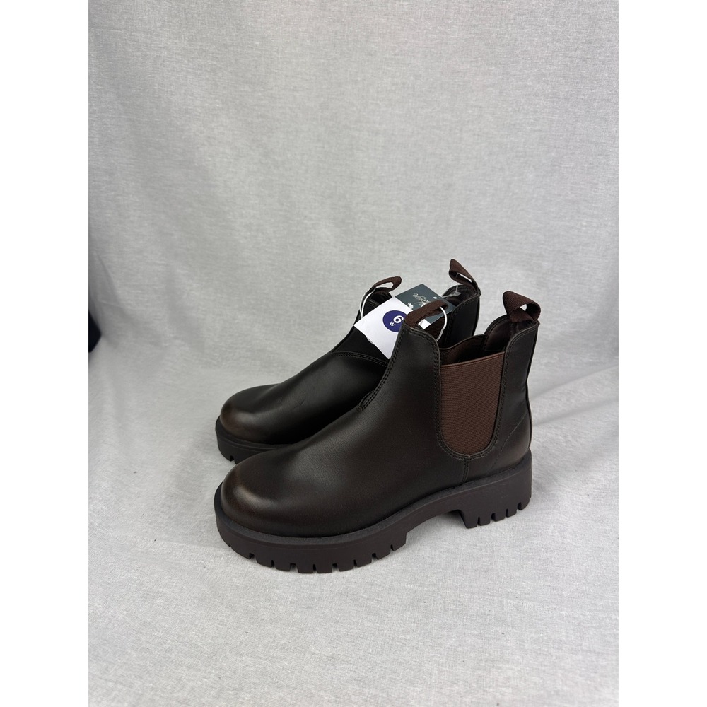 Universal‎ Thread Womens Chelsea Lug Sole Ankle Boots Brown Size 6 Wide New